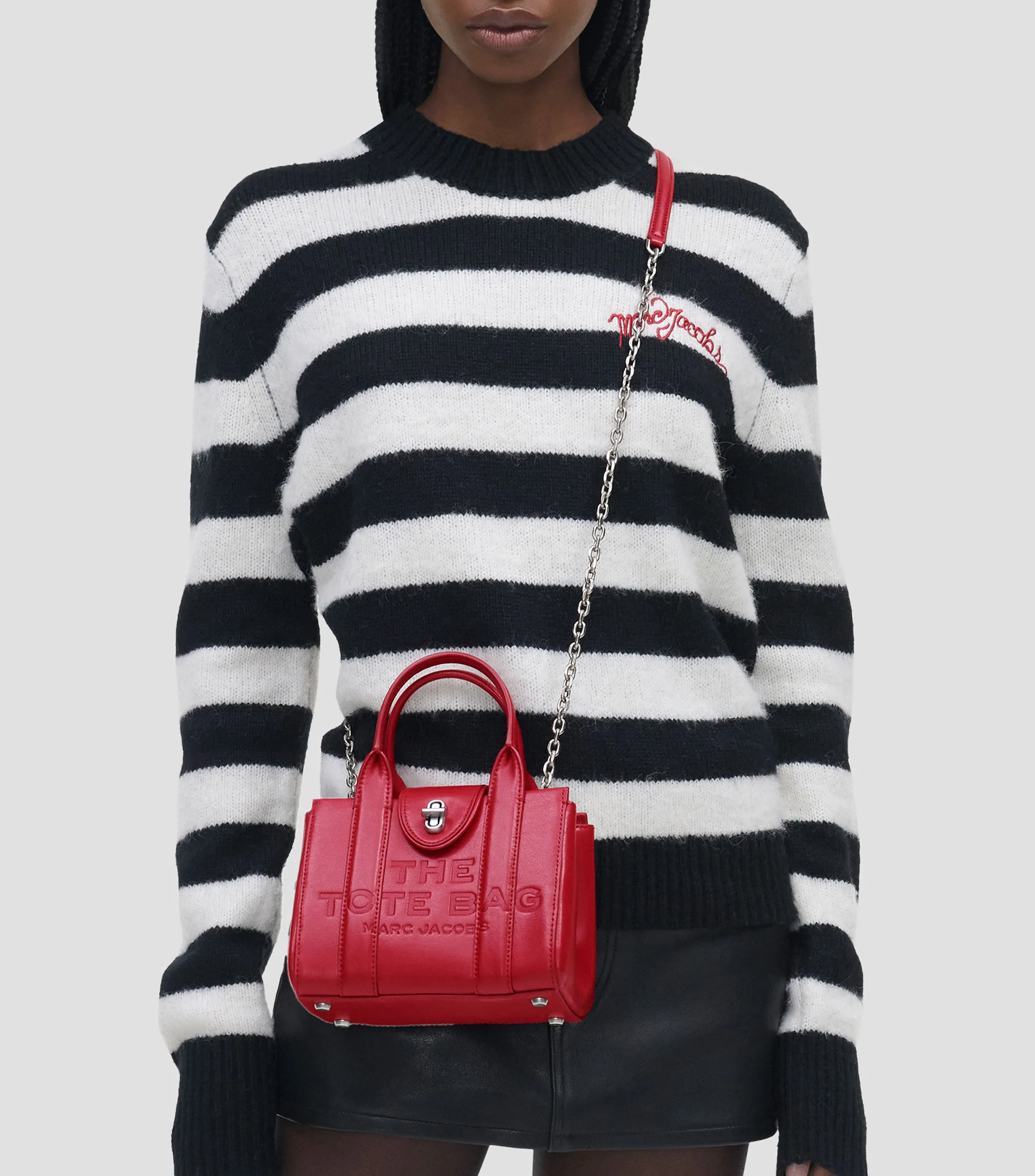 Marc Jacobs Bolso crossbody en piel roja The Turnlock Mujer