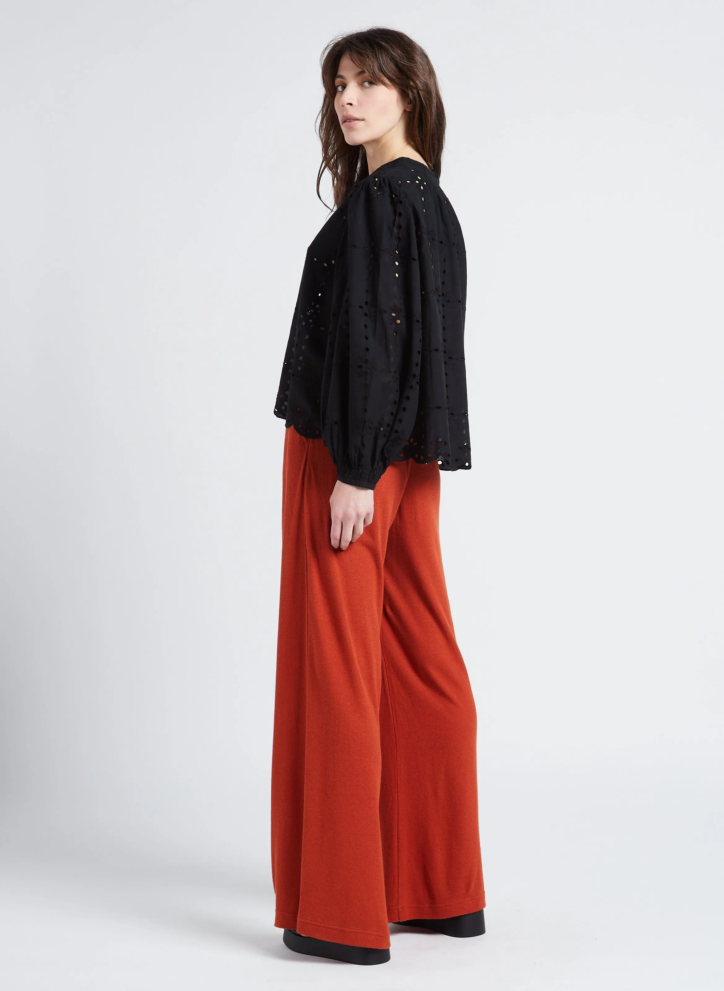 MAX MARA LEISURE BRINA  PANTALóN ANCHO DE MEZCLA DE LINO DE TALLE ALTO EN DORADO