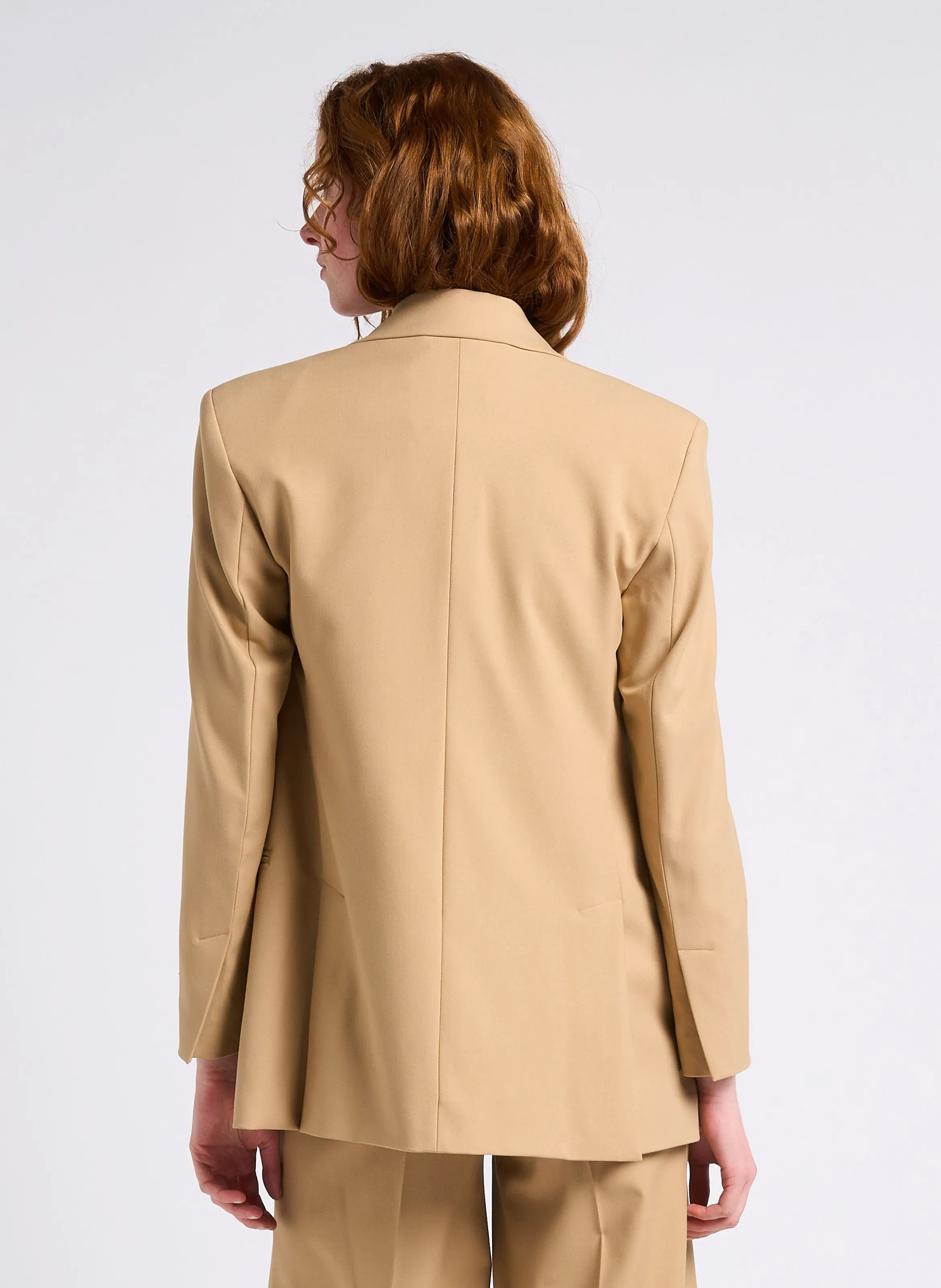 MAX&CO. FRANZ  CHAQUETA SASTRE RECTA EN BEIGE