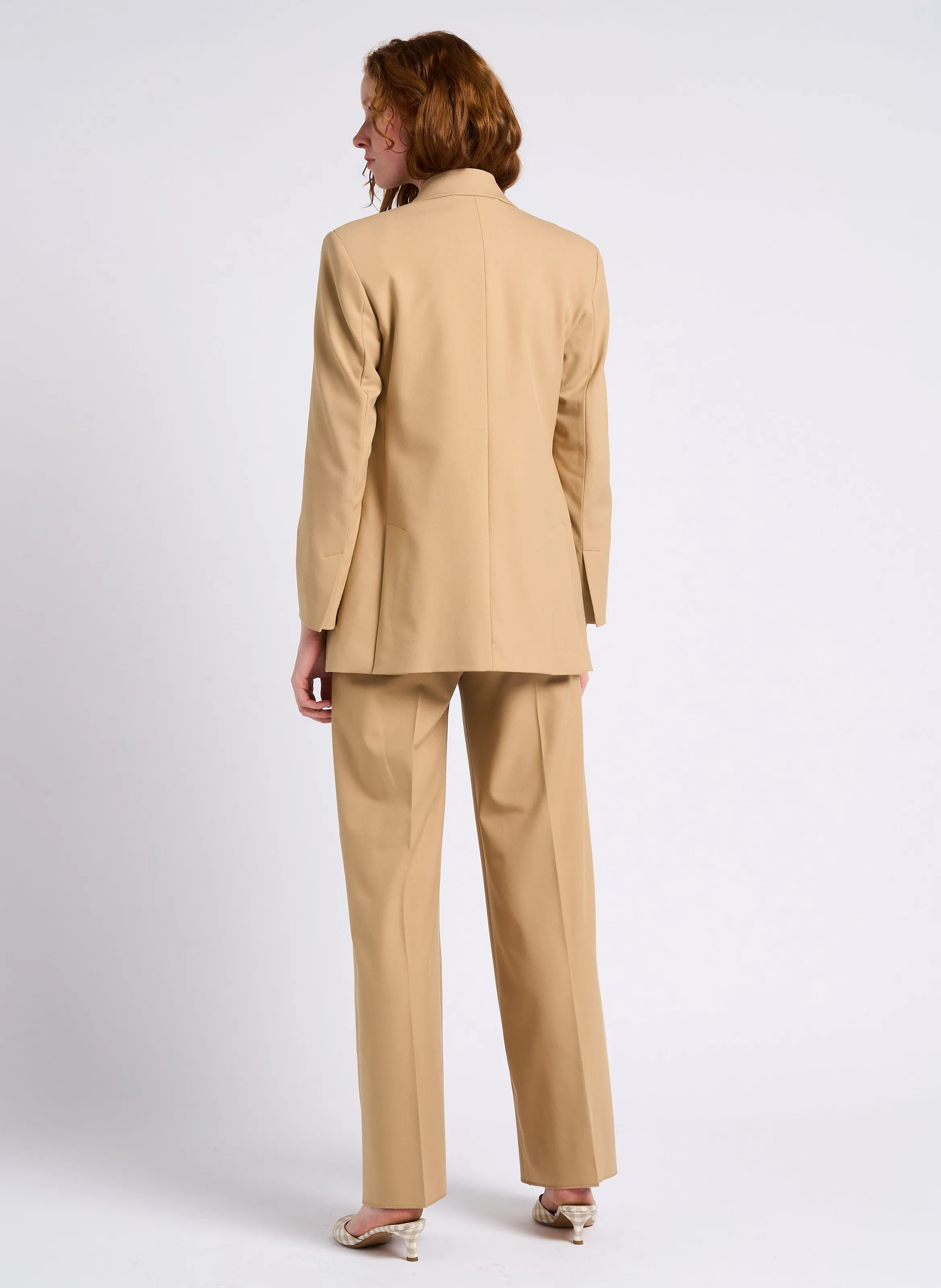 MAX&CO. FRANZ  CHAQUETA SASTRE RECTA EN BEIGE