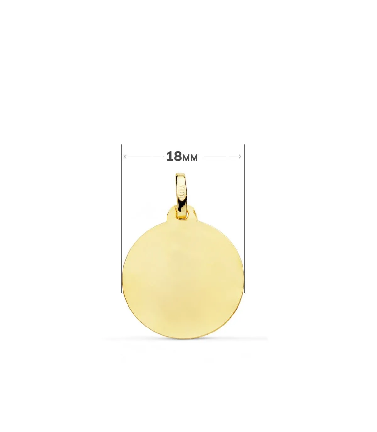 Medalla San Cristóbal Oro 18K 18mm Brillo