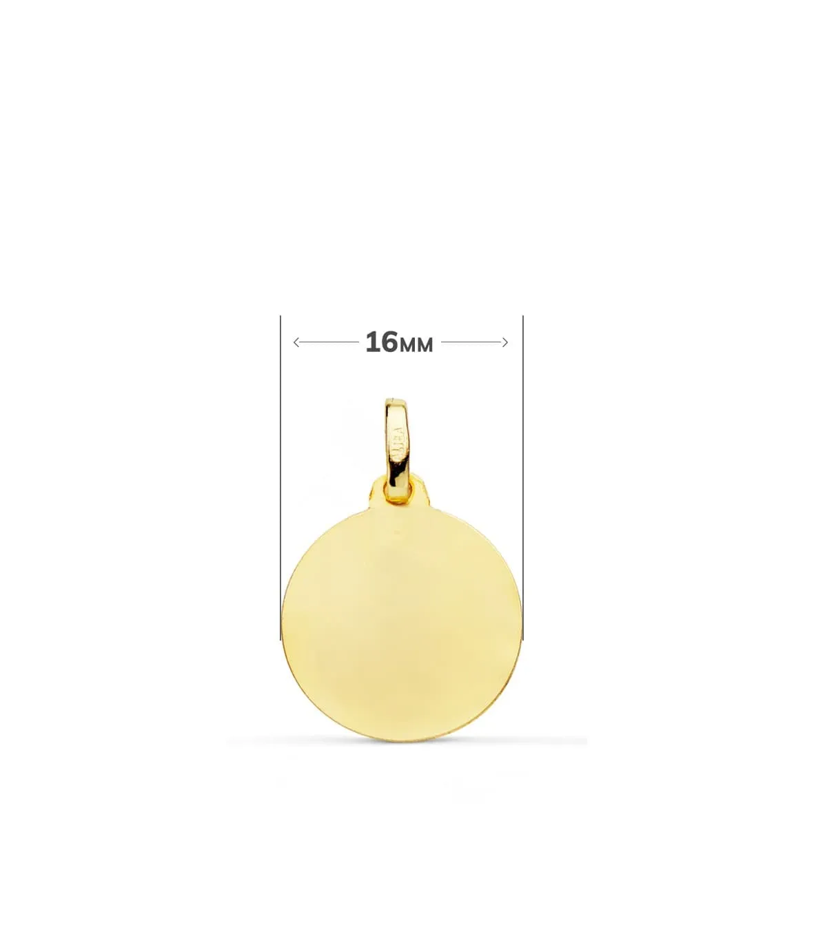 Medalla Virgen Carmen Oro 18K 16mm Brillo