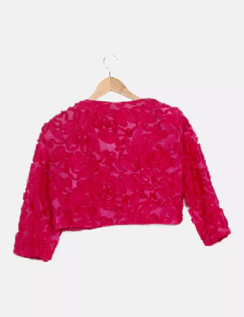 Michel Bustos Chaqueta rosa texturizada