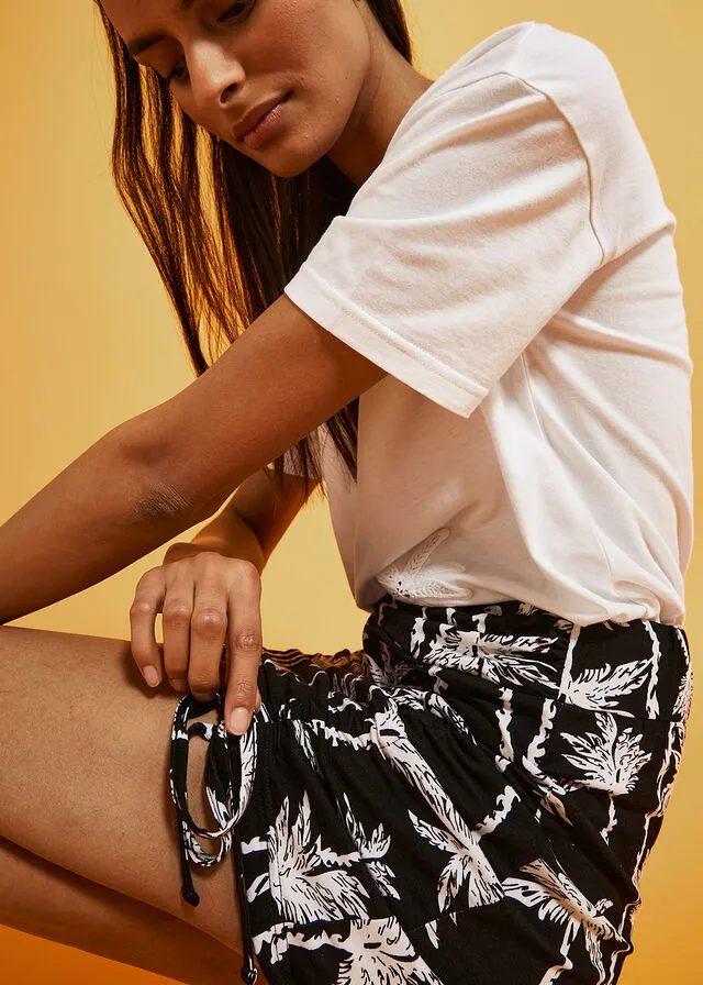 Minifalda Negro estampado