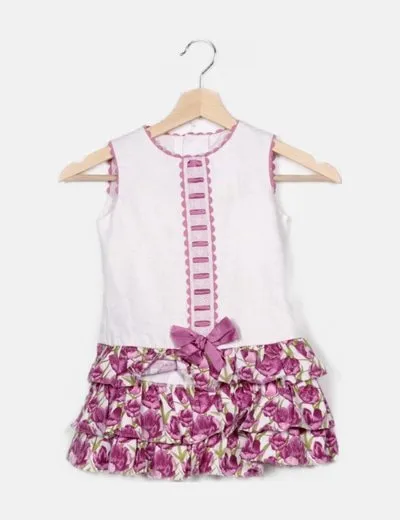 Miranda Vestido bicolor estampado
