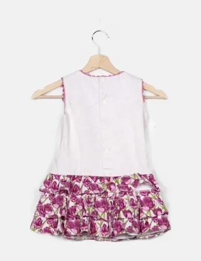 Miranda Vestido bicolor estampado