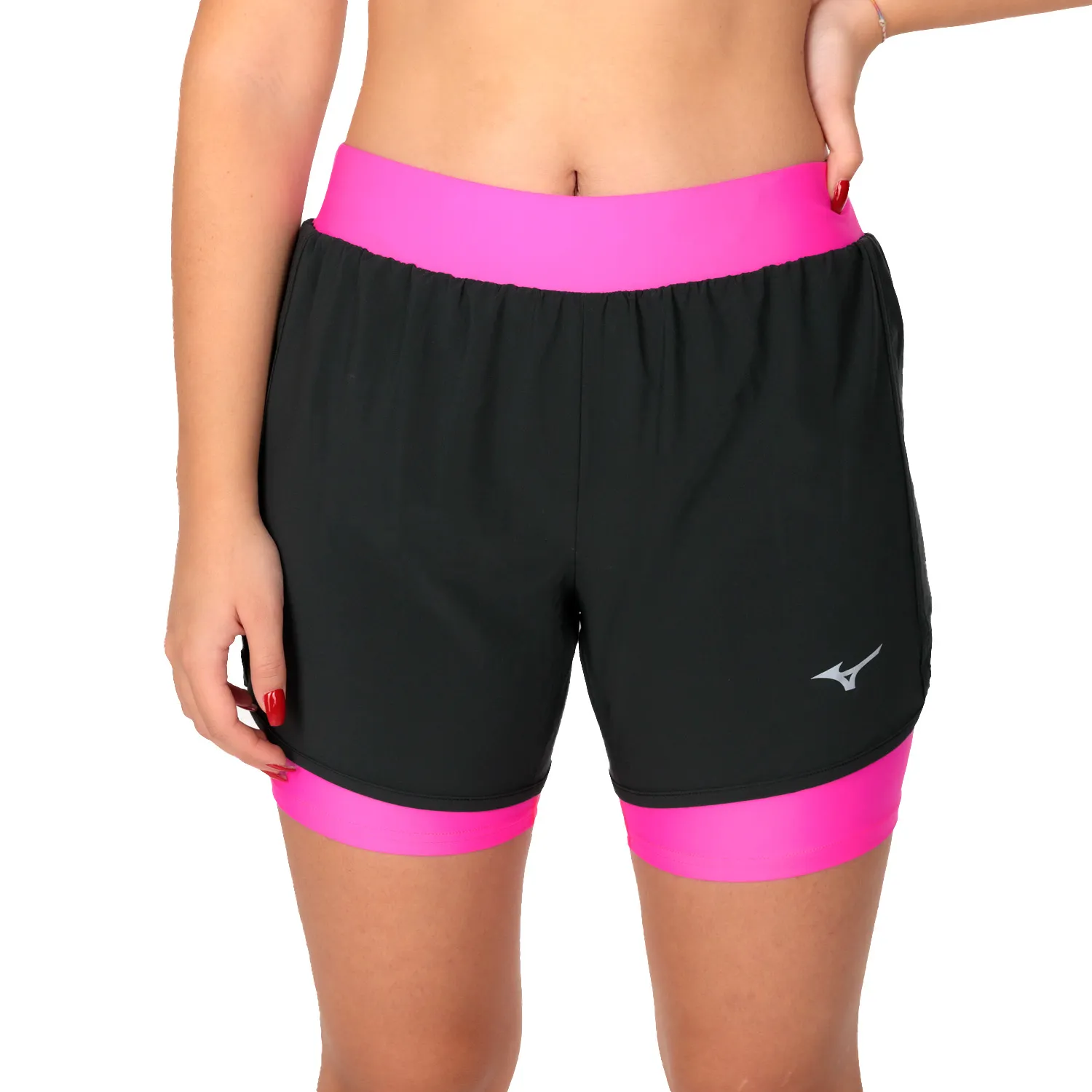 Mizuno Drylite 2 in 1 4.5in Shorts