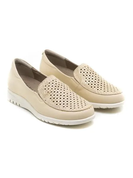 Mocasín Pitillos 2821 Crema para Mujer