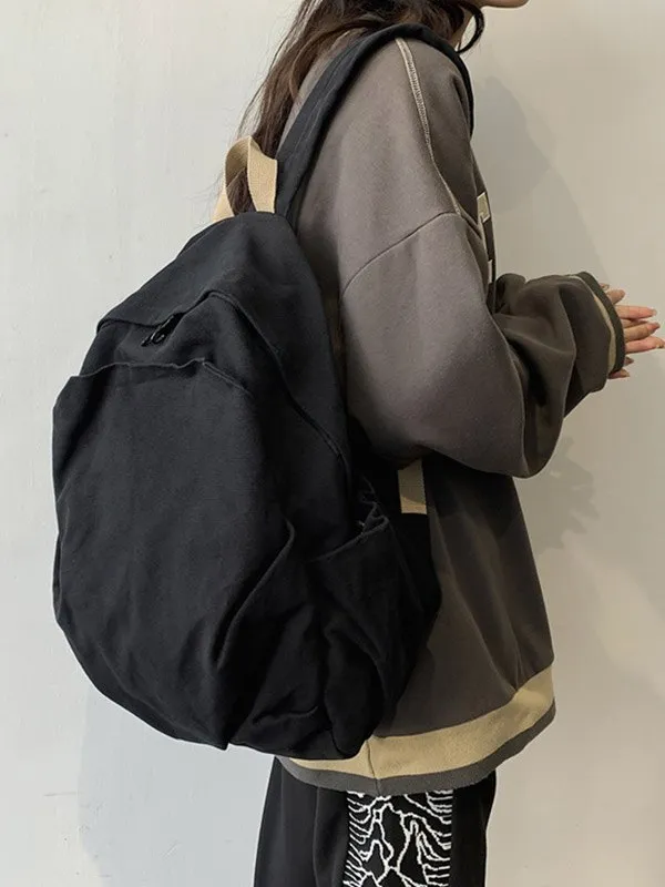 Mochila escolar universitaria con lavado vintage