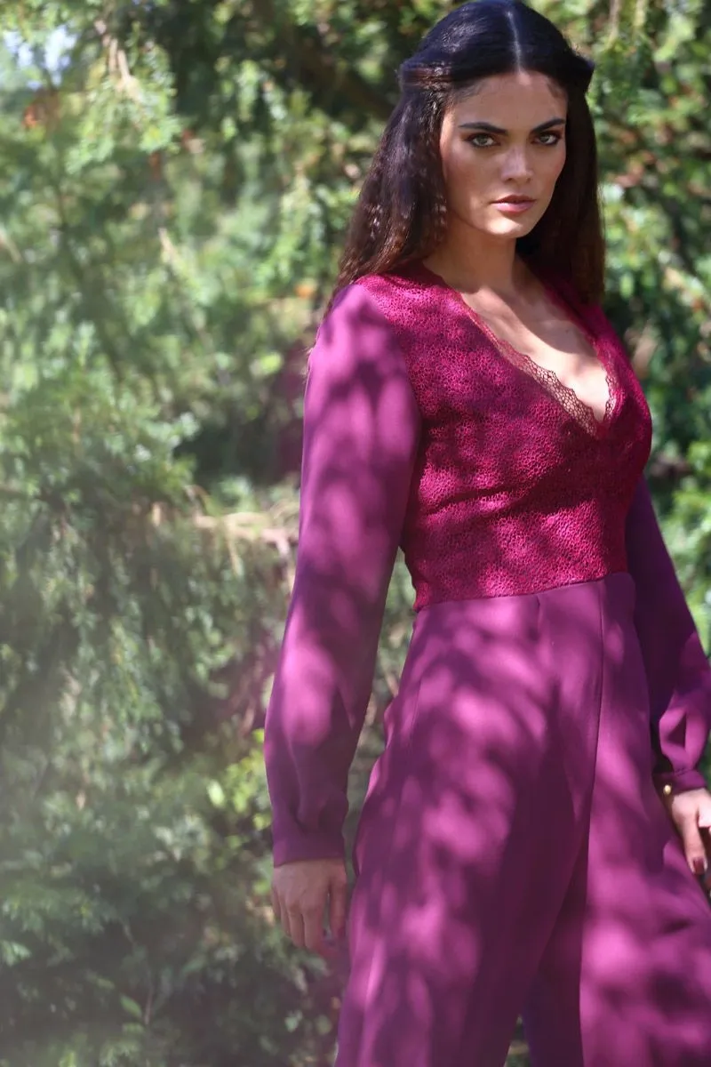 Mono Marsala con Guipur Daphne