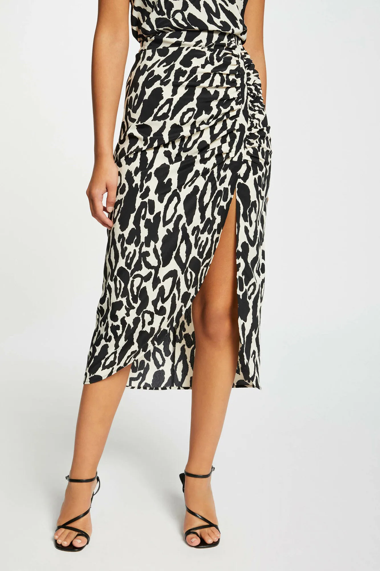 Morgan Falda midi recta estampado animal