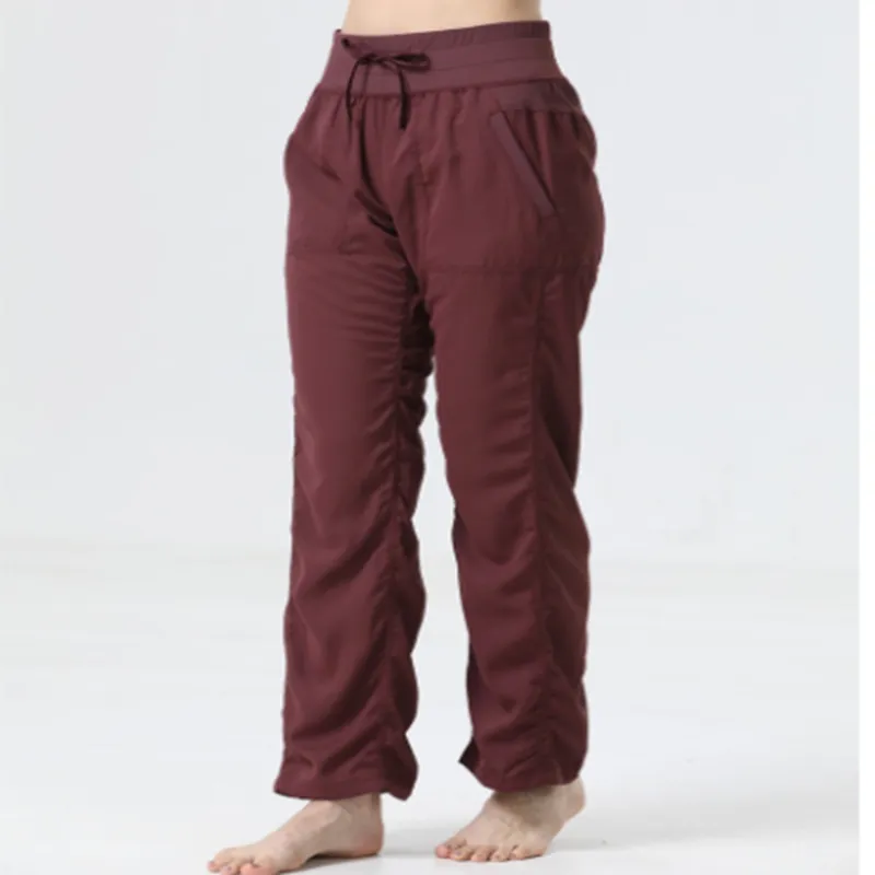 Mujeres Yoga Gimnasio sueltos pantalones largos Pantalones de pierna ancha Entrenamiento Correr Mujeres Ejercicio Pantalones Cap