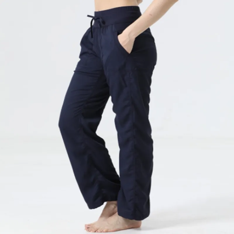Mujeres Yoga Gimnasio sueltos pantalones largos Pantalones de pierna ancha Entrenamiento Correr Mujeres Ejercicio Pantalones Cap