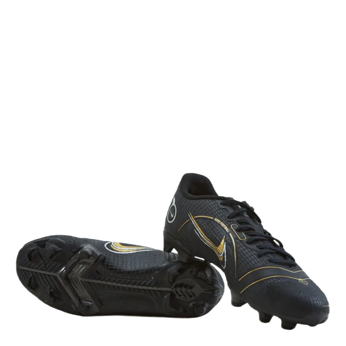 NIKE JUNIOR VAPOR 14 ACADEMY FG/MG BLACK/METALLIC GOLDMETALLIC S