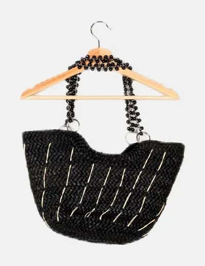 NoName Bolso capazo negro borla