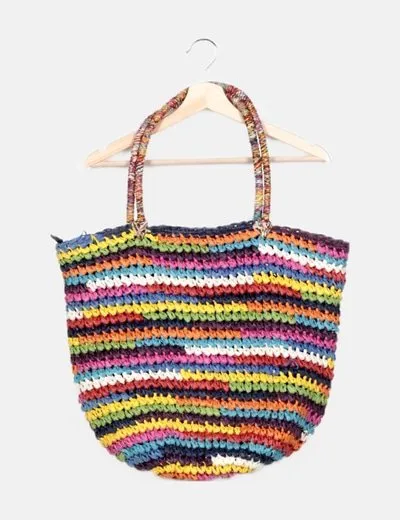 NoName Bolso multicolor playero