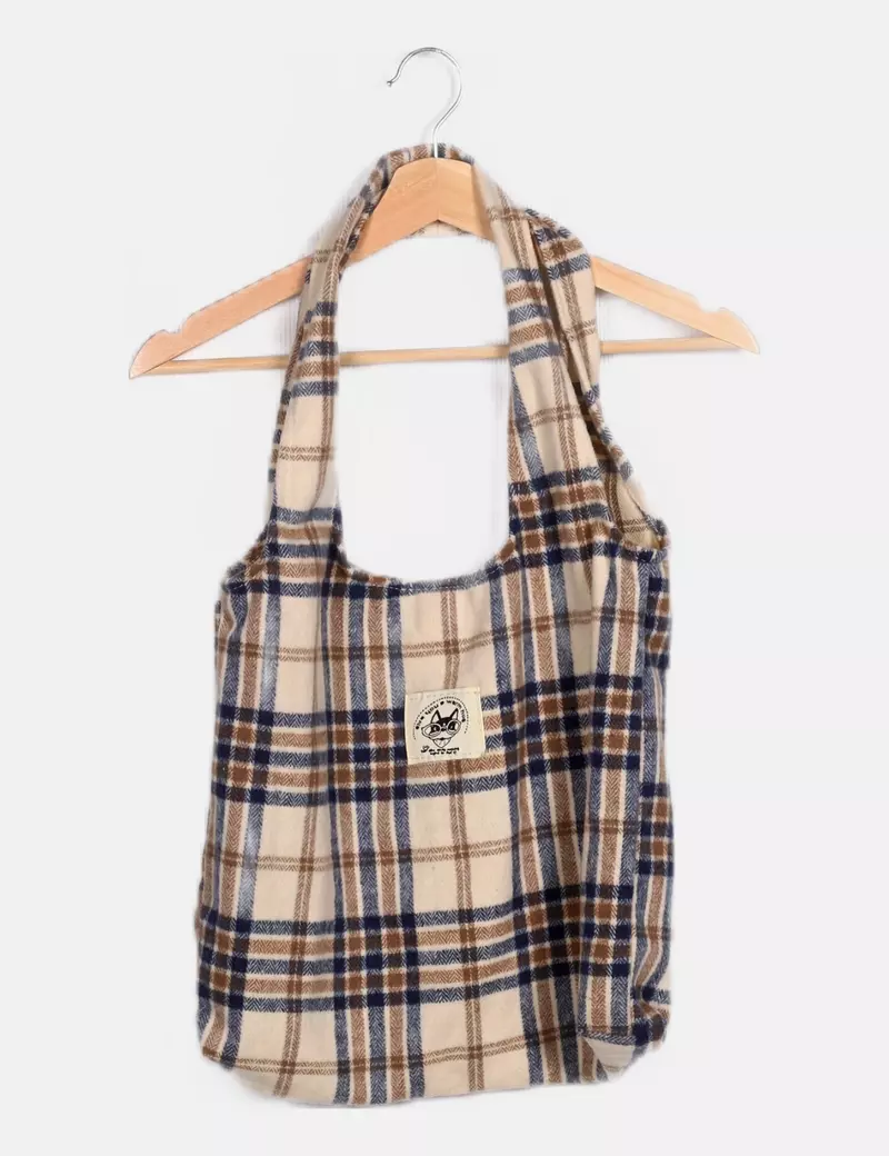 NoName Bolso tricolor cuadros