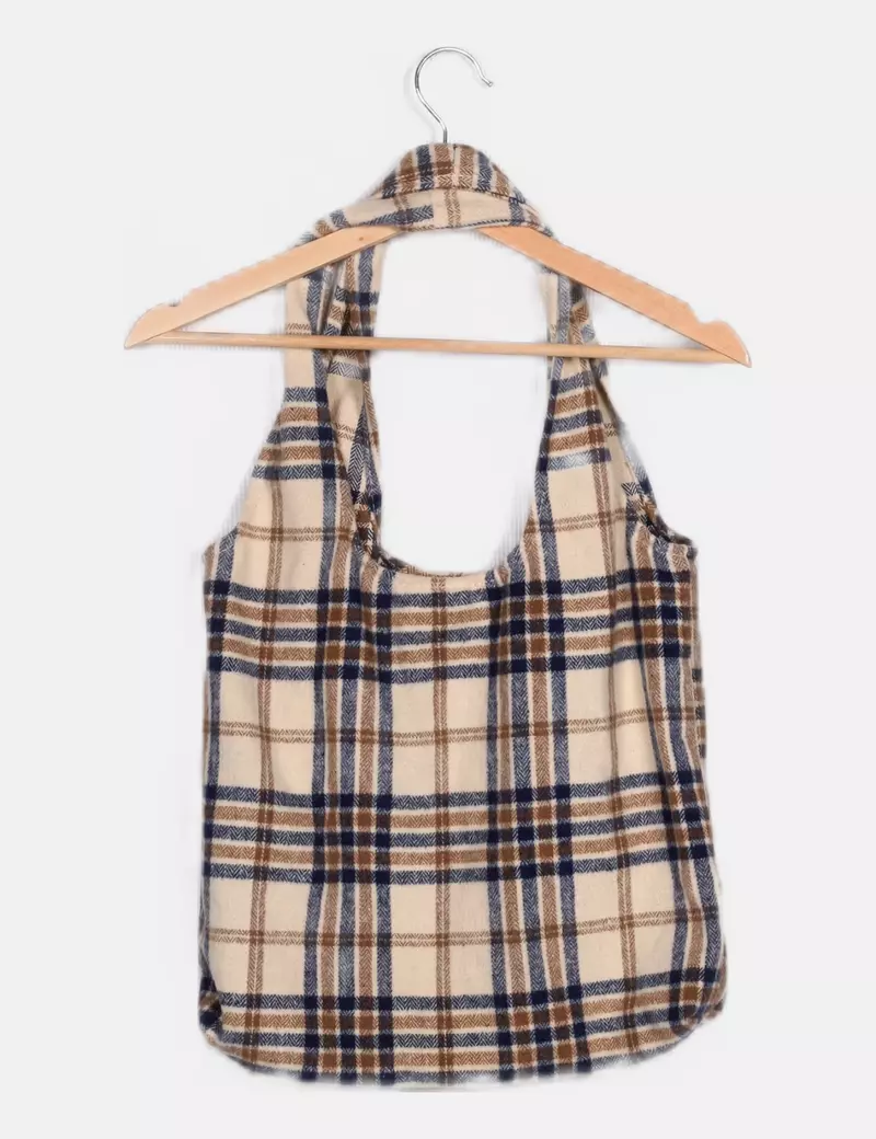 NoName Bolso tricolor cuadros