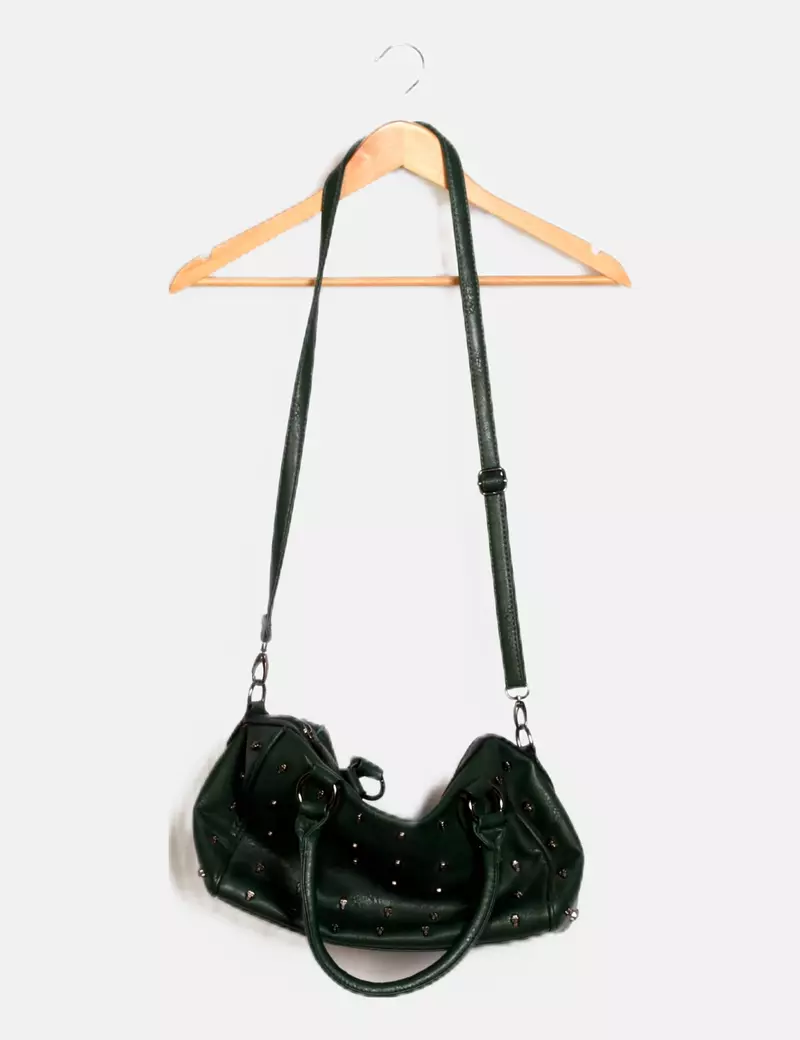 NoName Bolso verde tachas calaveras