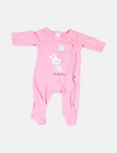 NoName Pijama rosa estampado