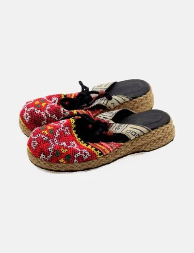 NoName Zueco multicolor estampado