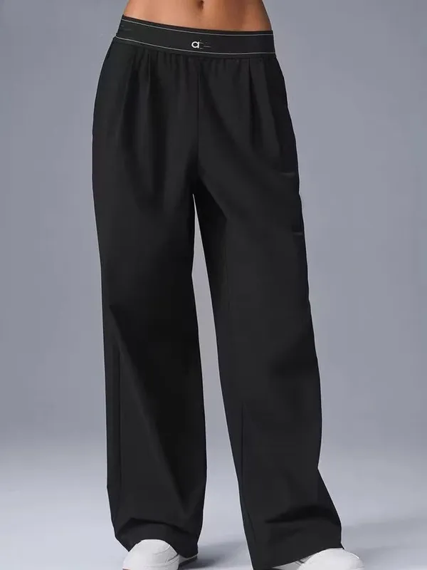 Nuevos pantalones informales de pierna recta de yoga para mujer con cintura caliente para deportes al aire libre pantalones de p