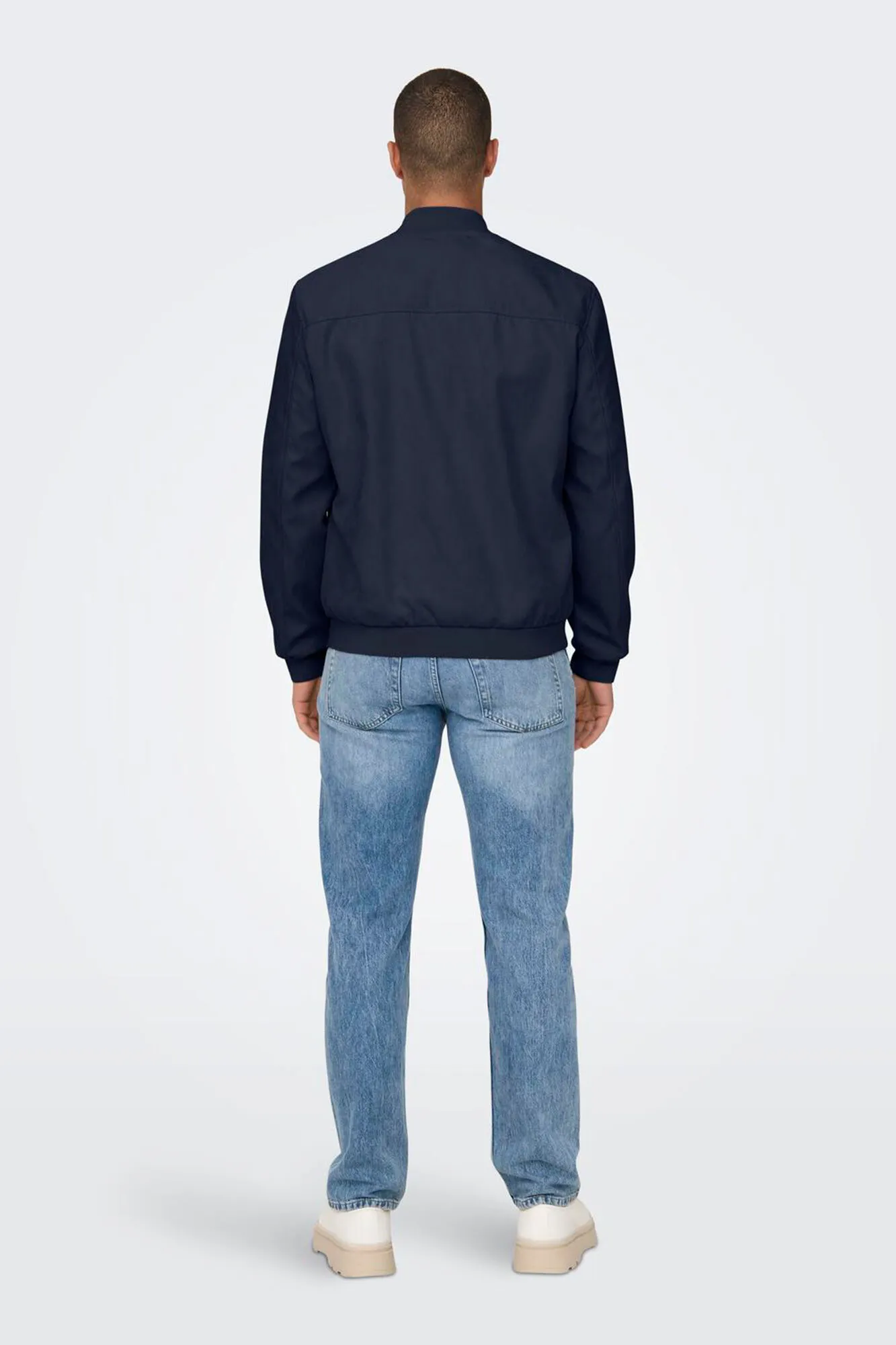Only & Sons Chaqueta de hombre estilo bomber de antelina