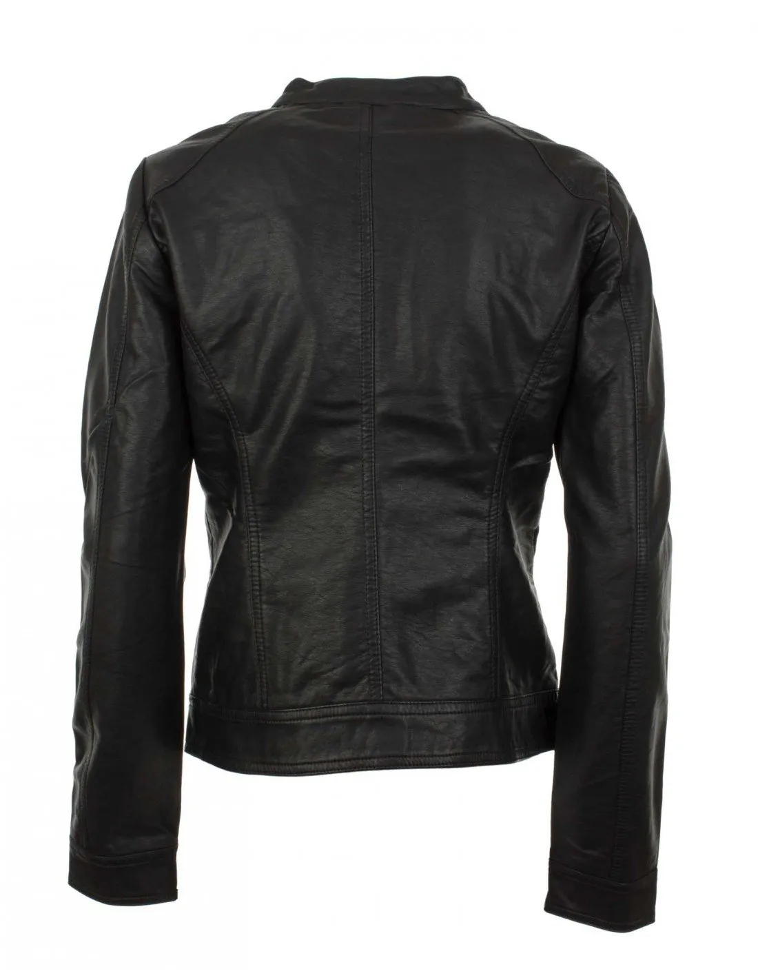 ONLY  CAZADORA NEGRA ONLBANDIT FAUX LEATHER MUJER