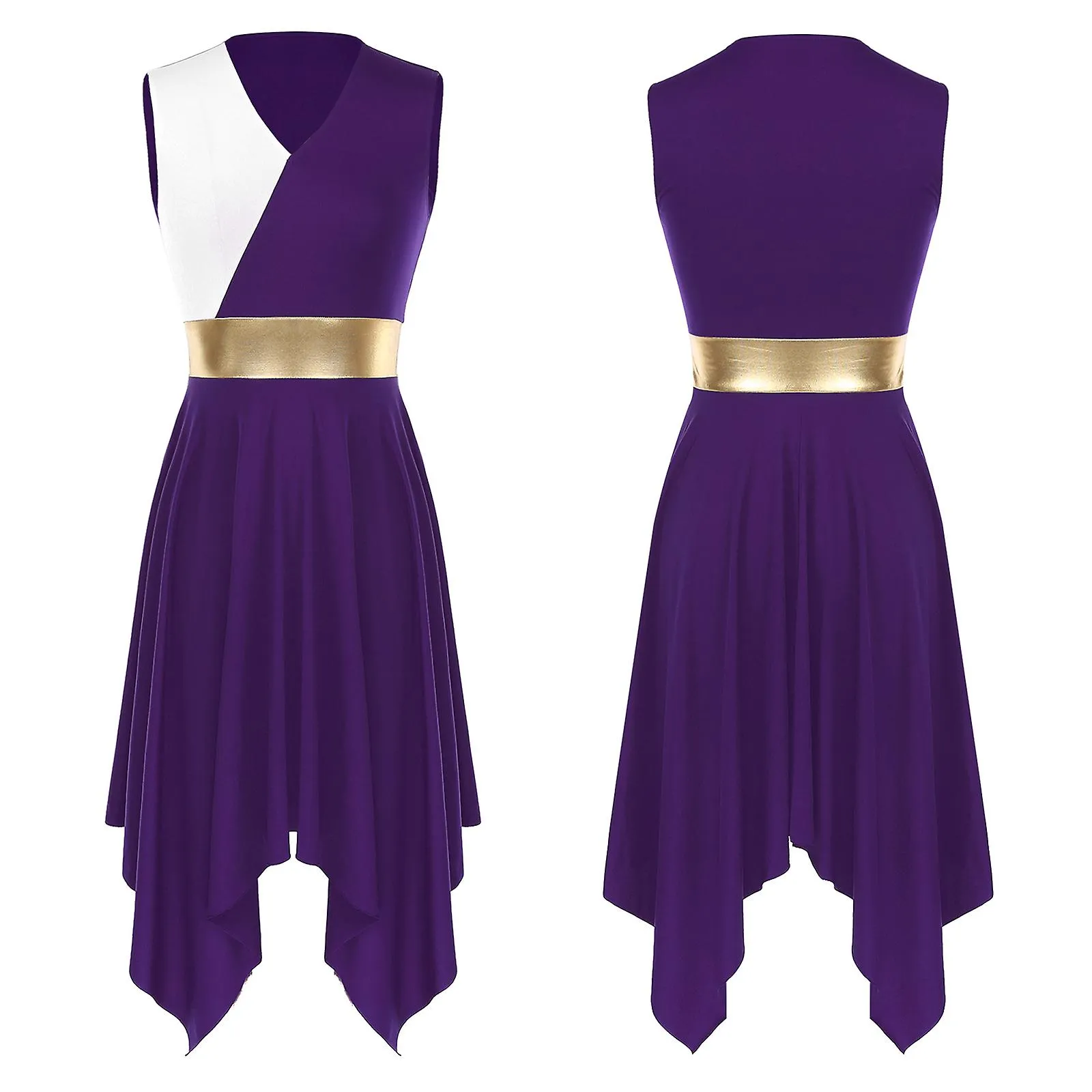 Otwoo Mujeres Ballet Femenino Leotardo Vestido Sin Mangas Bailarina Profesional Tutu Vestido Lírico Moderno Danza Contemporánea 