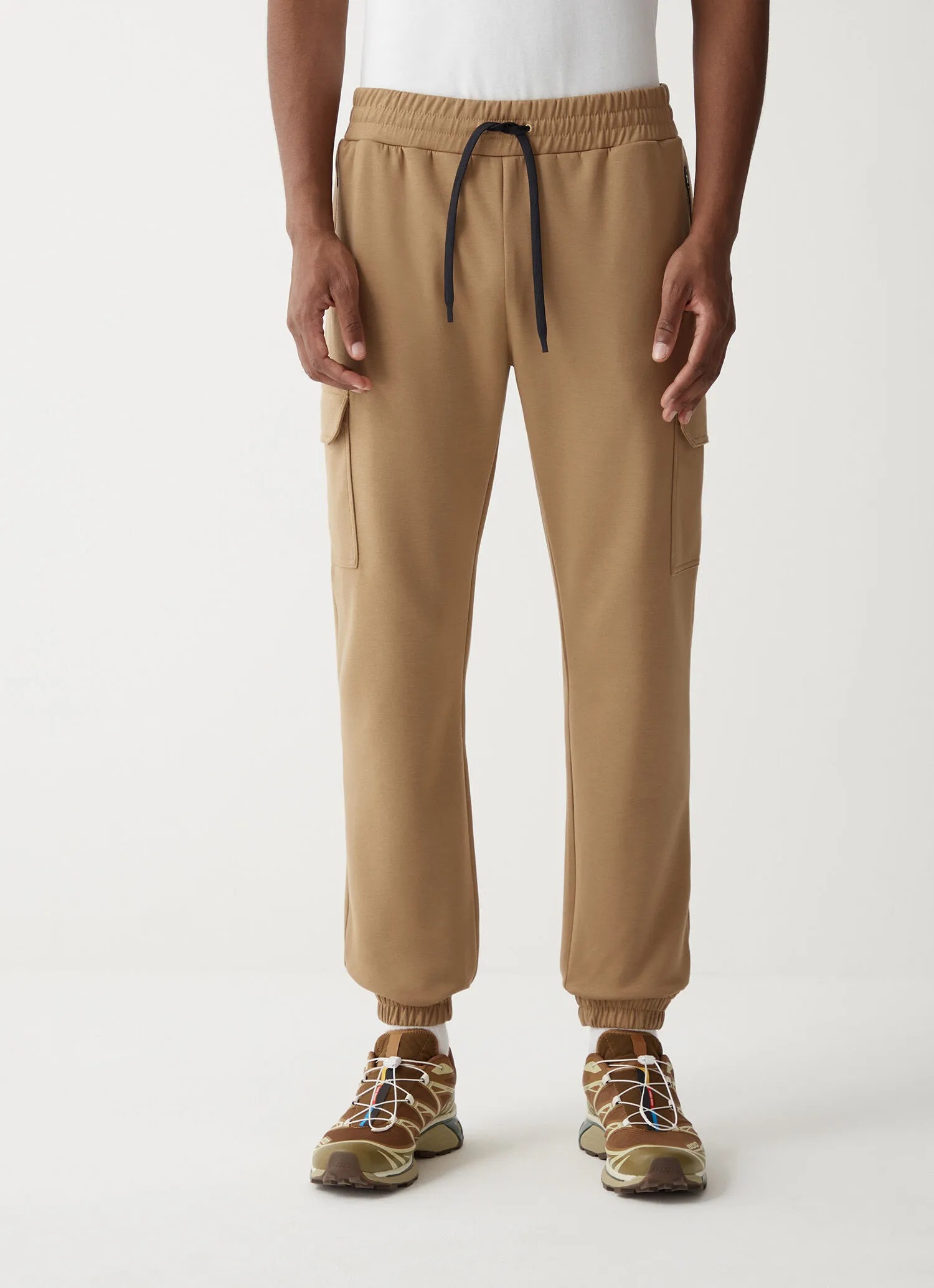 Pantalón cargo de interlock elástico