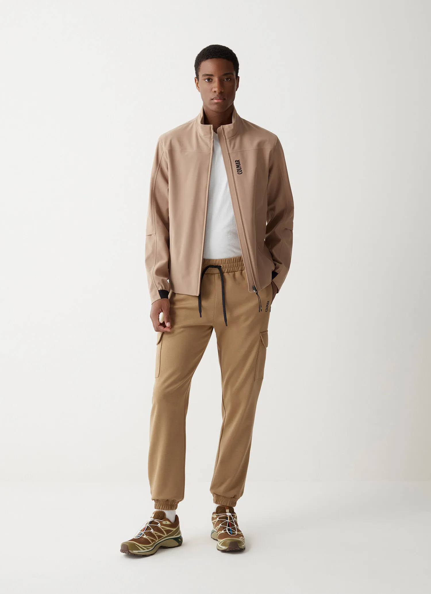 Pantalón cargo de interlock elástico
