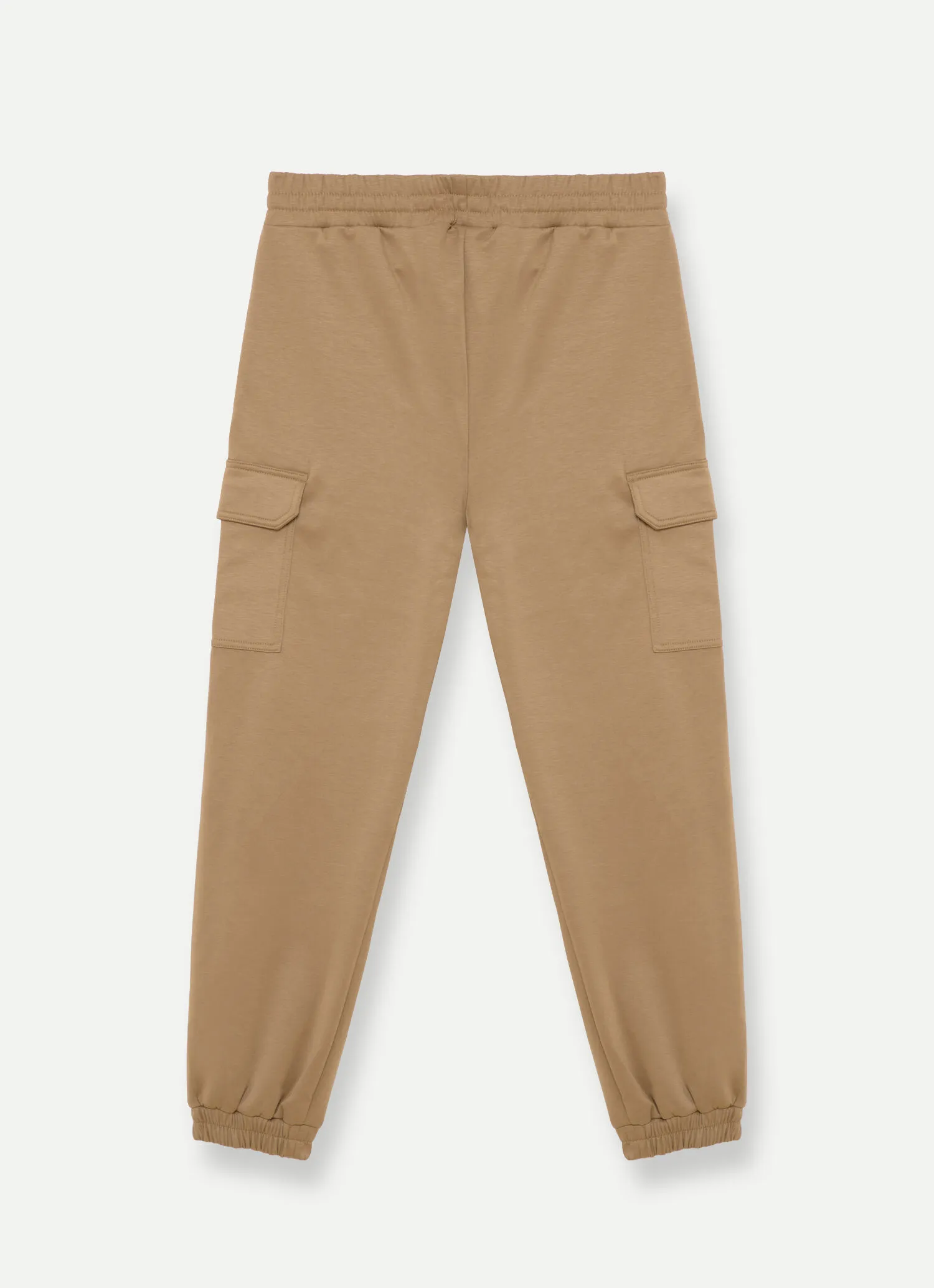 Pantalón cargo de interlock elástico