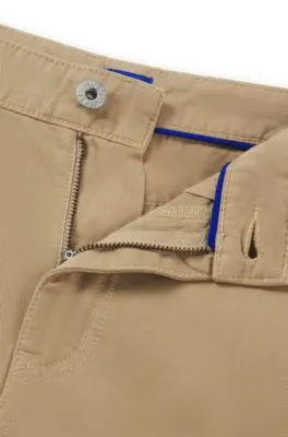 Pantalones cargo de sarga de algodón con pernera ancha