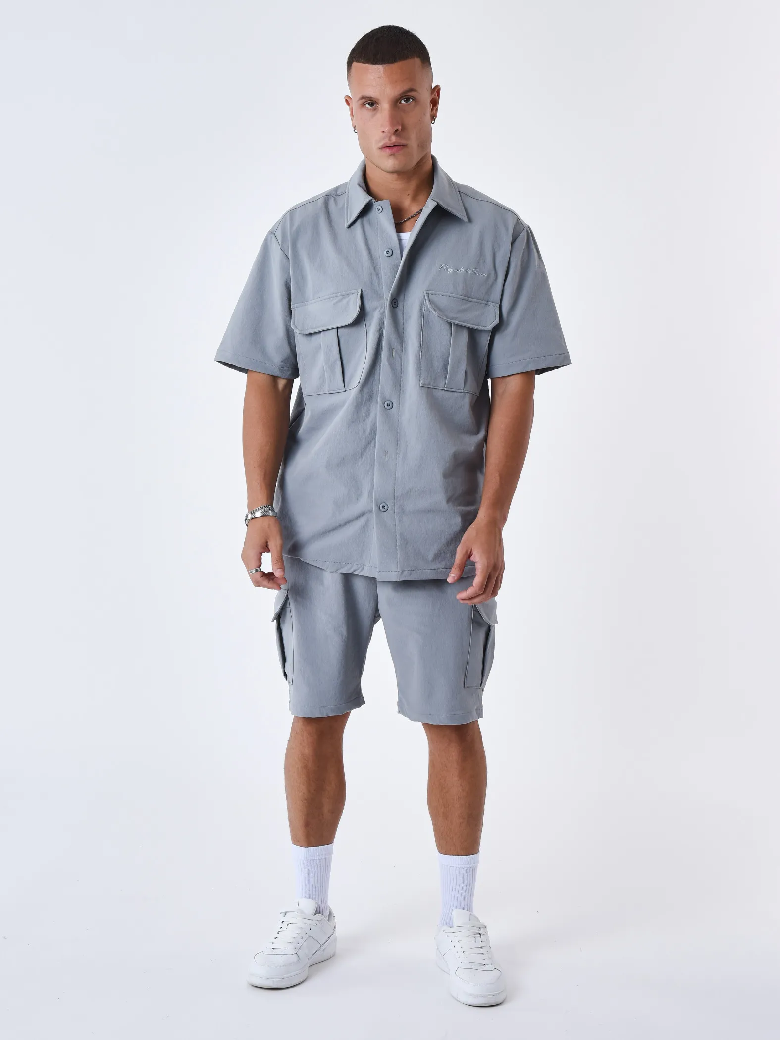 Pantalones cortos lisos con textura