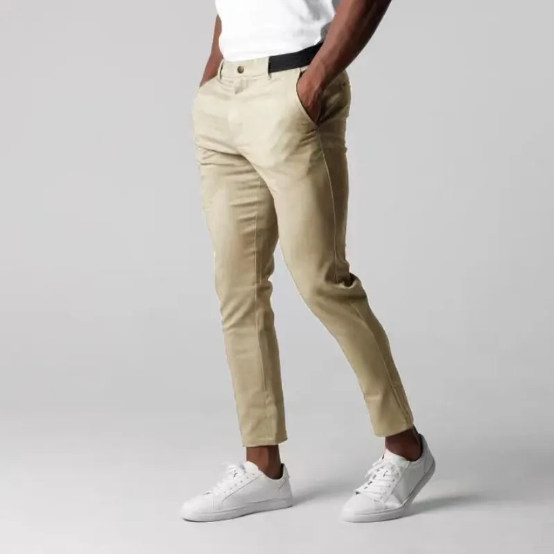 Pantalones de fitness para hombres Leggings de deportes al aire libre Fashion Casual elástico algado y elástico pantalones apret