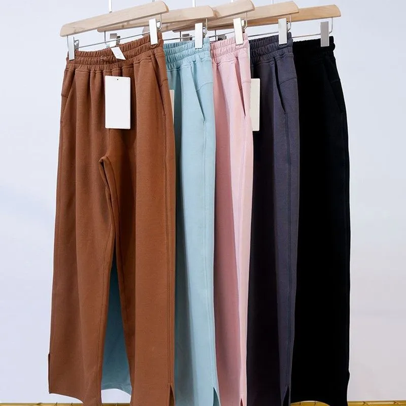 Pantalones Softstreme de Yoga para mujeres Tabla de jogger de tela recta de la cintura suave de la cintura