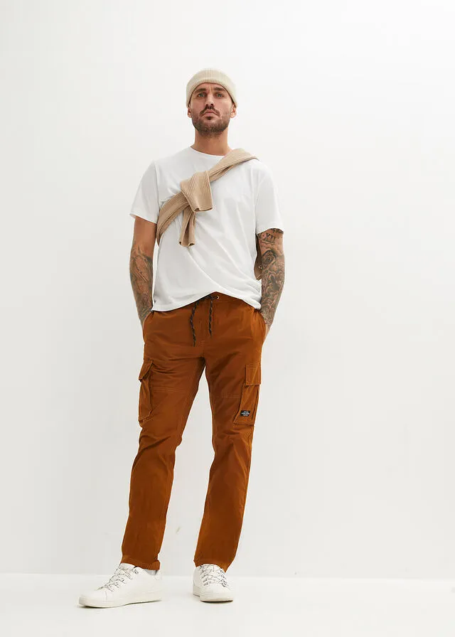 Pantalón con cinturilla elástica Avellana