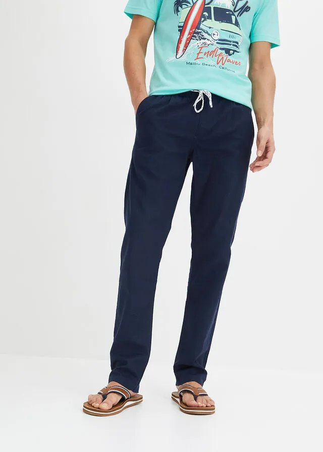 Pantalón con cinturilla elástica Azul marino