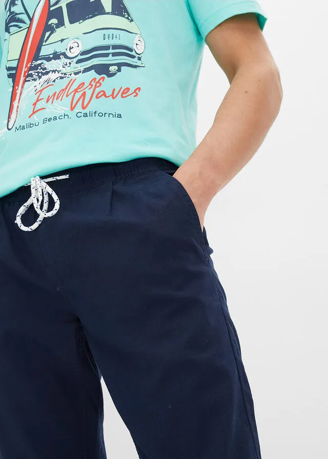 Pantalón con cinturilla elástica Azul marino