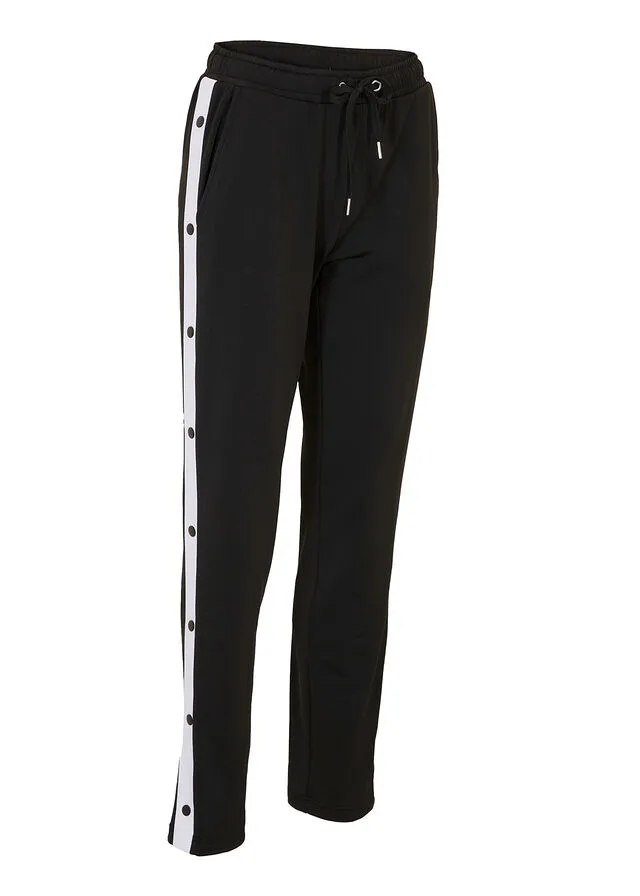 Pantalón de chándal con botones de presión Negro