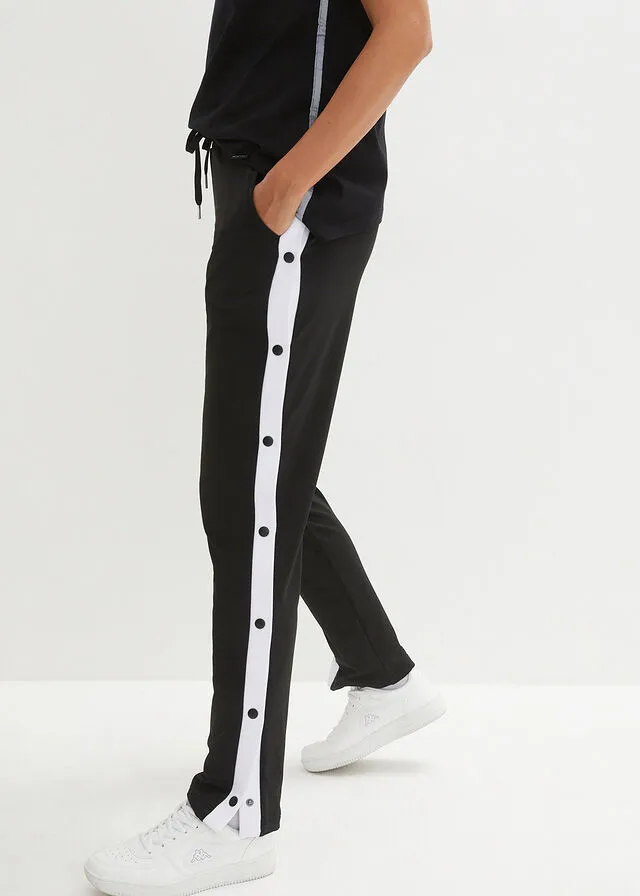Pantalón de chándal con botones de presión Negro