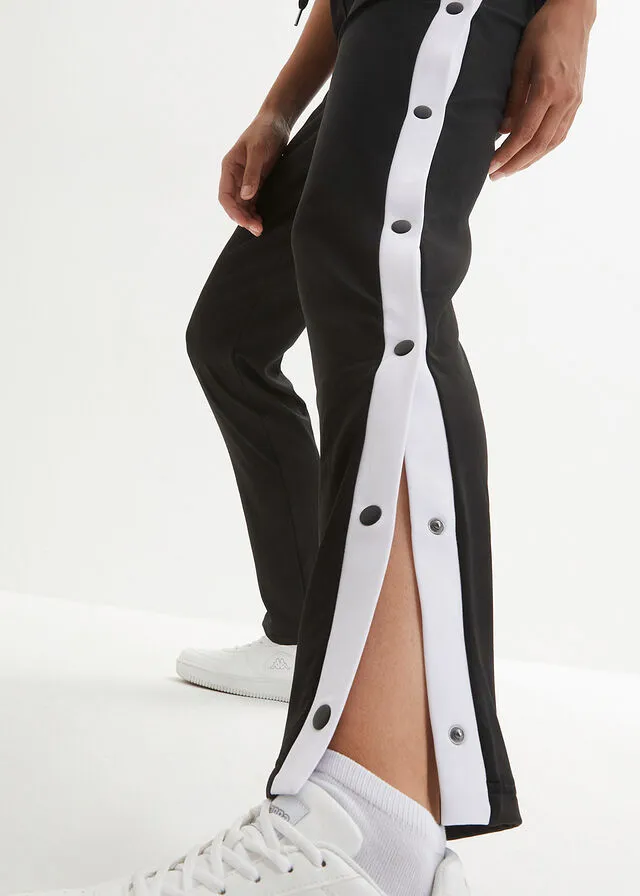 Pantalón de chándal con botones de presión Negro