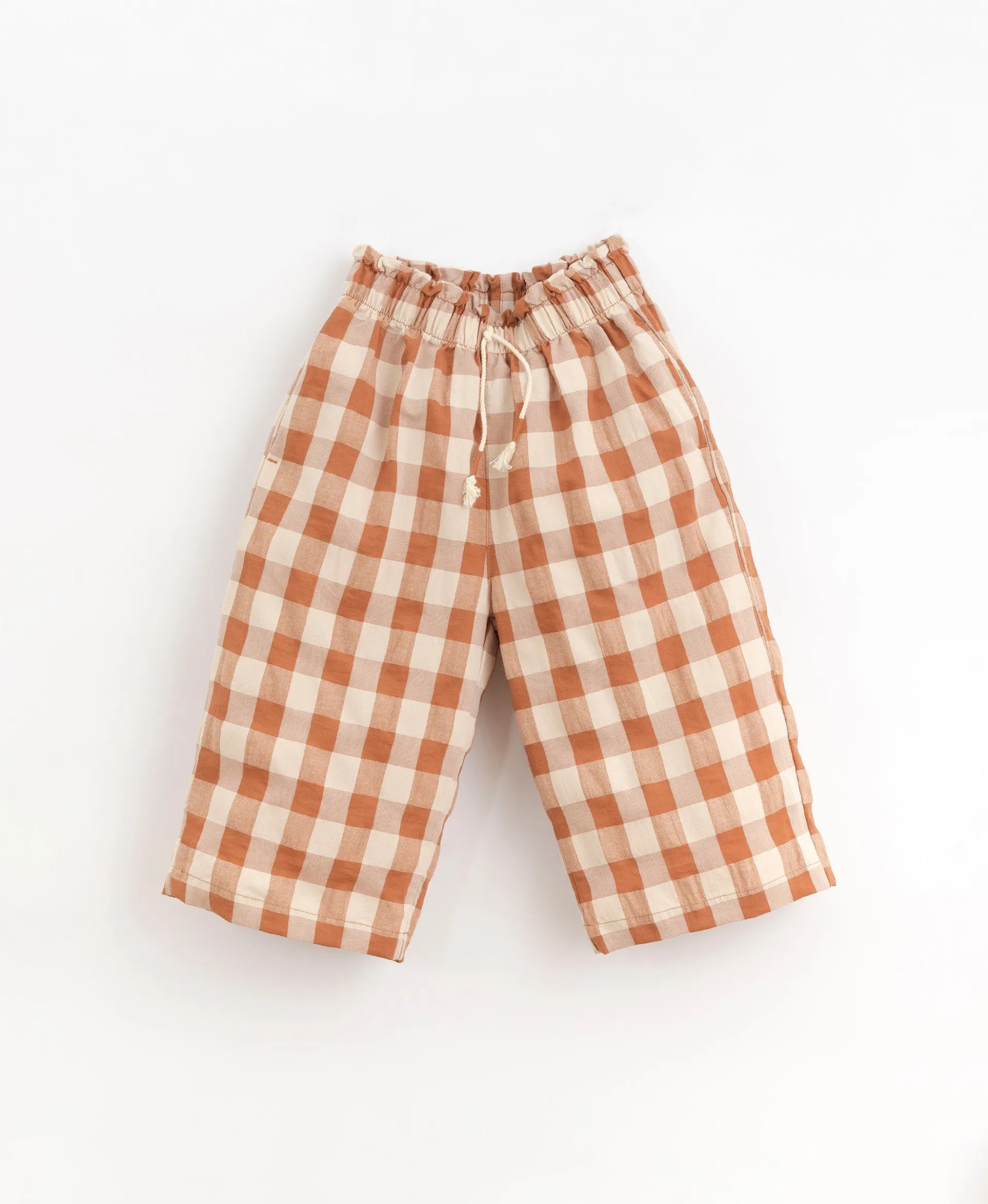 Pantalón de tela con estampado vichy | Organic Care
