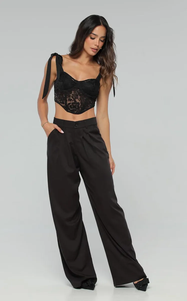 PANTALóN NEGRO BOTA RECTA  NAVISSI