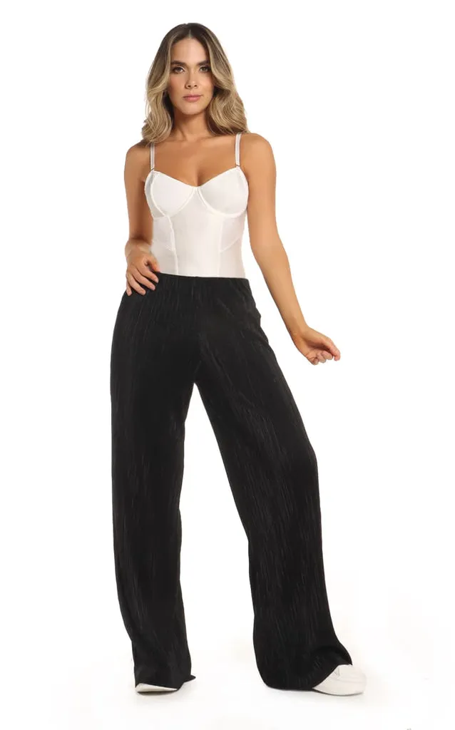Pantalón Negro Bota Recta