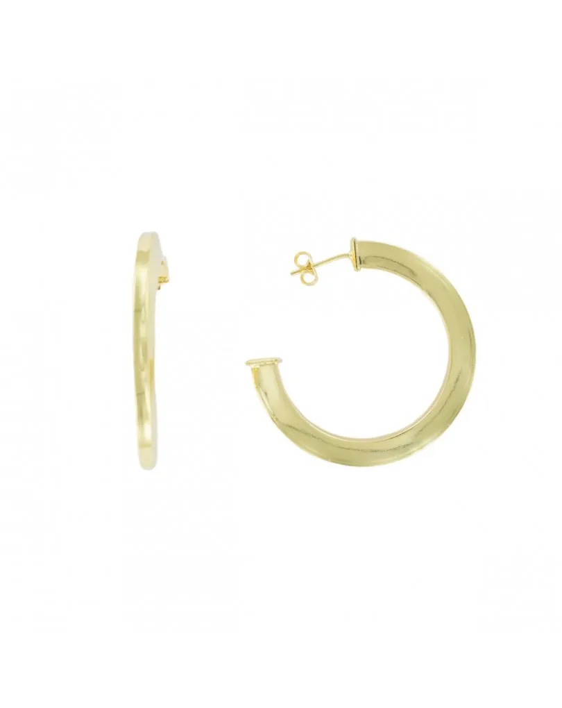 PENDIENTES DORADOS DE ARO CHAPADOS EN ORO BRILLO,