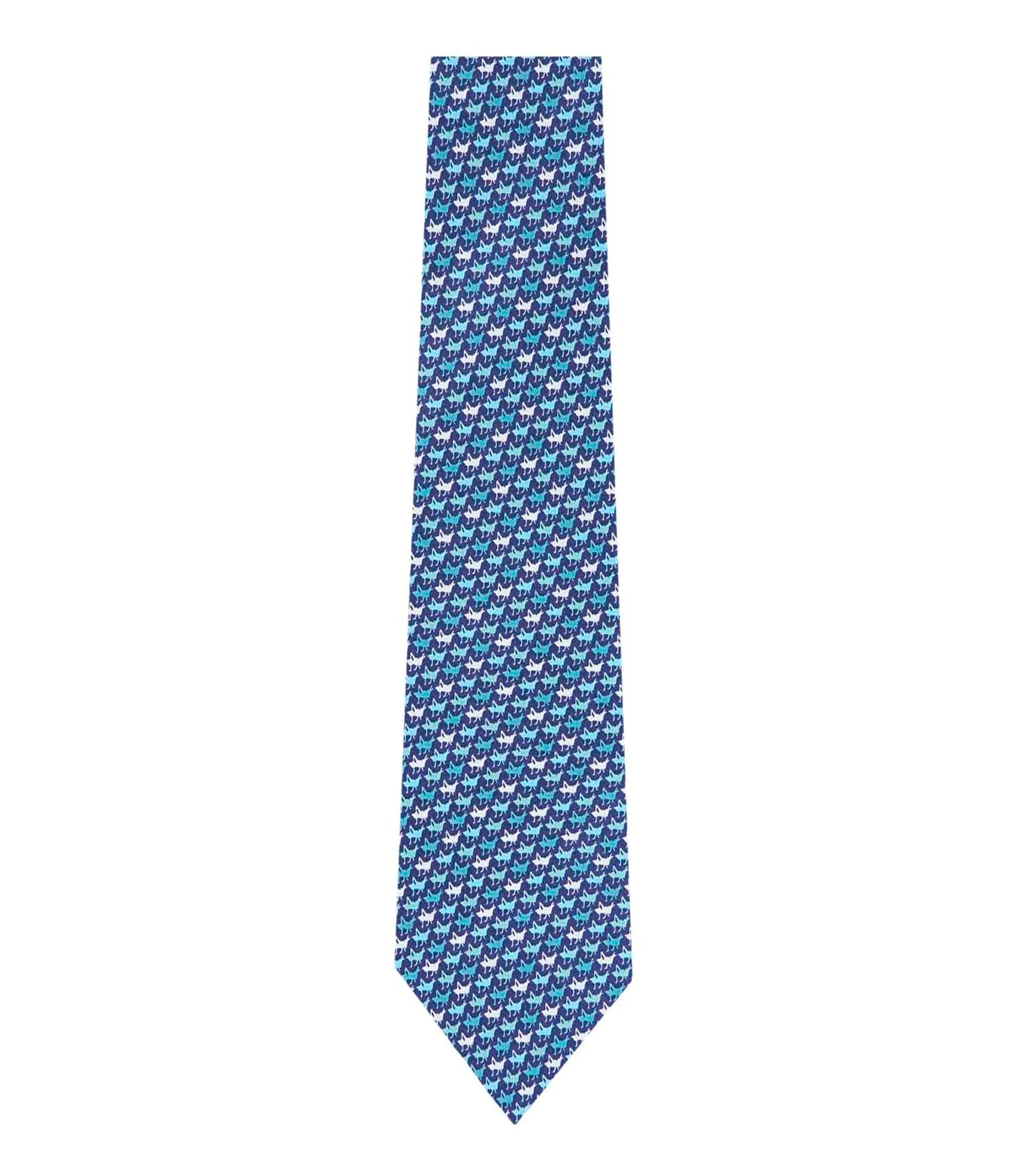 Pineda Covalin Corbata ancha de seda azul aqua con chapulines