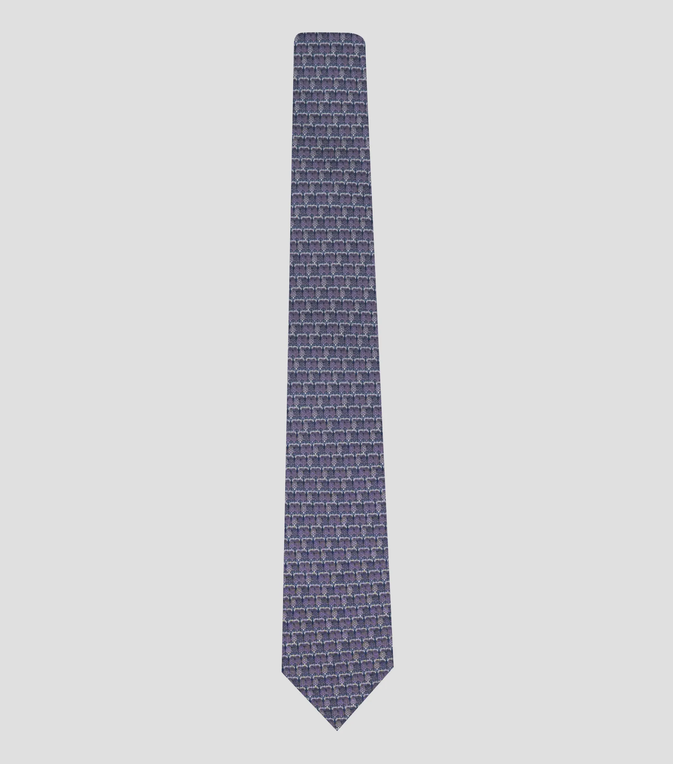 Pineda Covalin Corbata ancha de seda gris con maíz