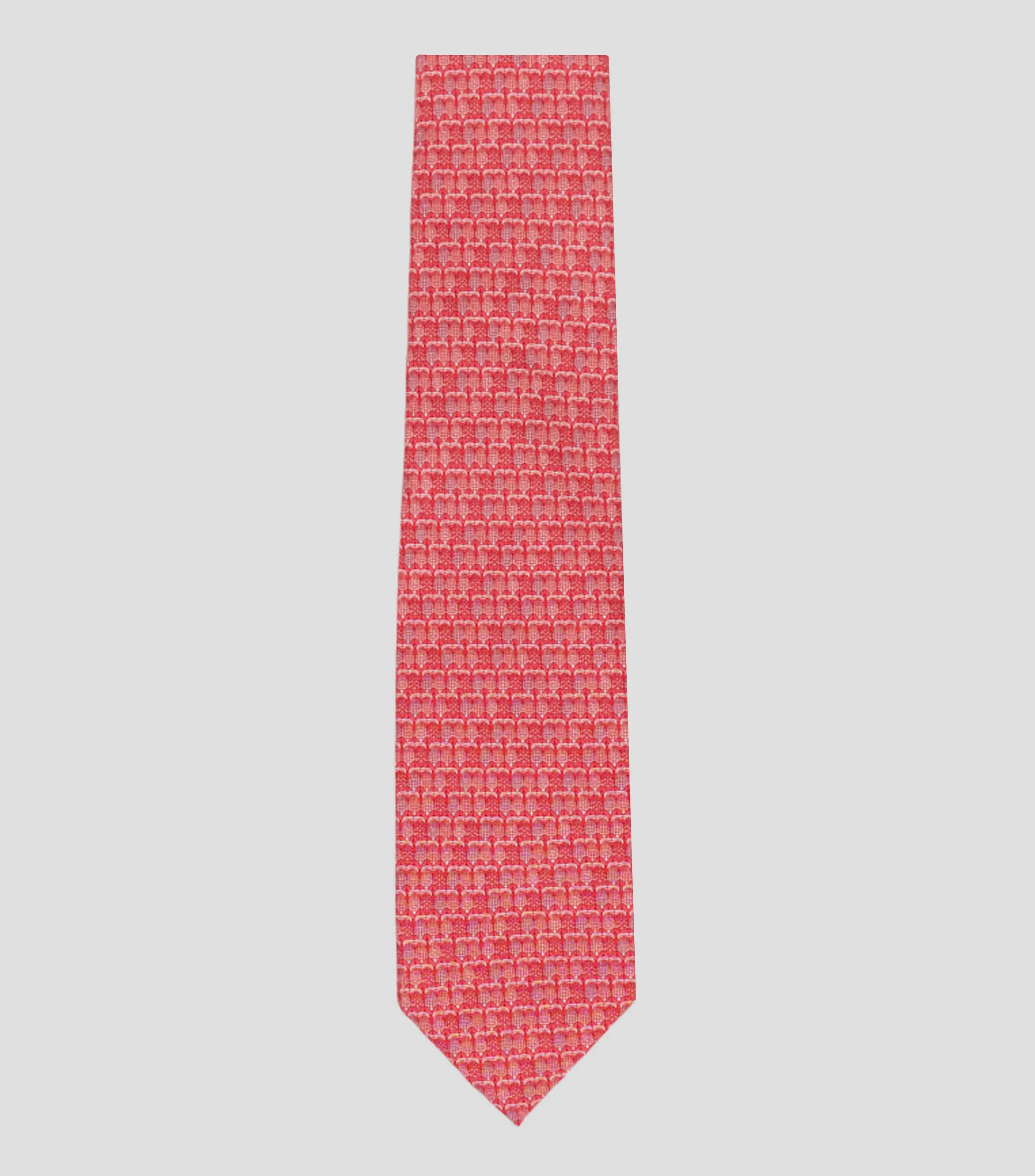 Pineda Covalin Corbata ancha de seda rojo claro con maíz