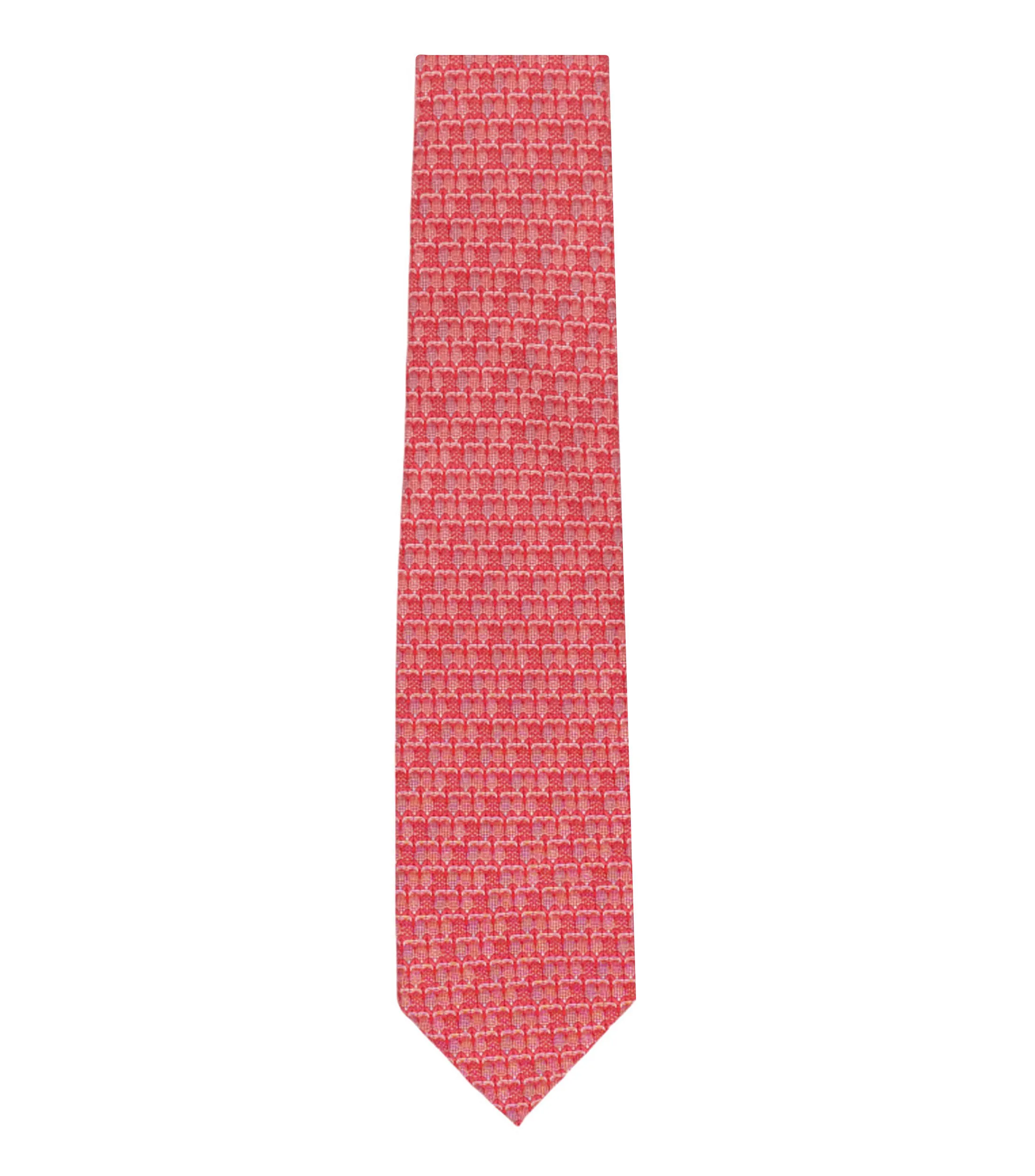 Pineda Covalin Corbata ancha de seda rojo claro con maíz